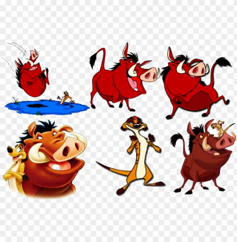 oroszlánkirály - timon and pumba Isolated Element on HighQuality PNG