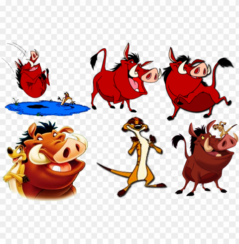 Oroszlánkirály - Timon And Pumba Isolated Element On HighQuality PNG