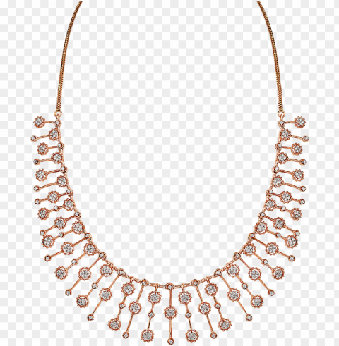 Orra Diamond Necklace ClearCut Background Isolated PNG Design