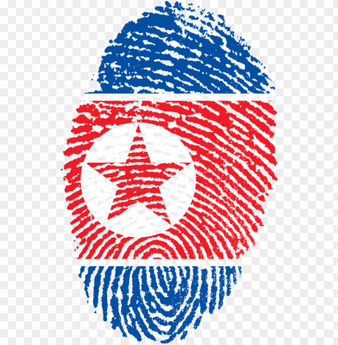 Orth Korea Flag Fingerprint Image - Bangladesh Map In Fingerprint Isolated Artwork On HighQuality Transparent PNG