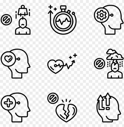 ositive thinking - baby icon vector PNG with clear background set