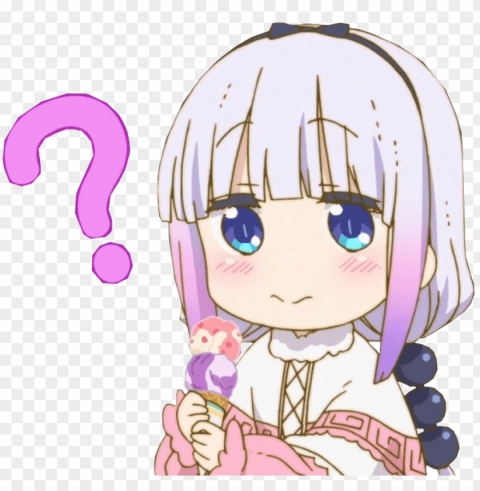 ost - confused anime girl PNG Graphic with Transparent Isolation