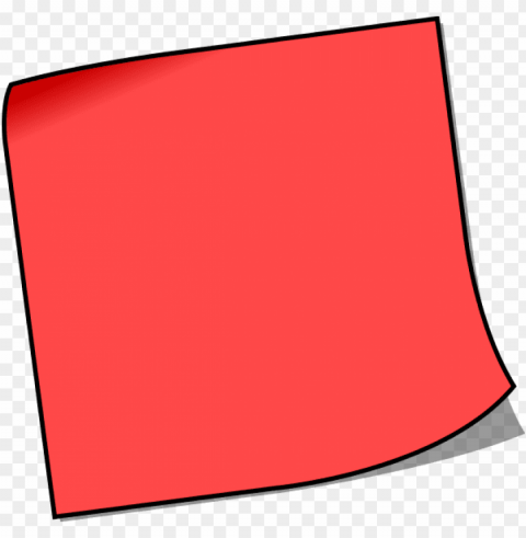 ost it clipart library source - red post it note PNG with alpha channel for download