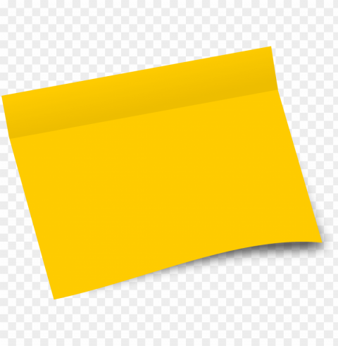 Yellow Post-it Note on Transparent art PNG