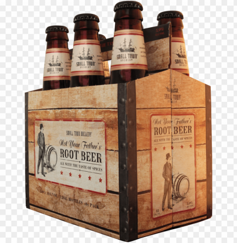ot your father's root beer 6-pack - small town brewery not your father's root beer - 6 Transparent Cutout PNG Isolated Element
