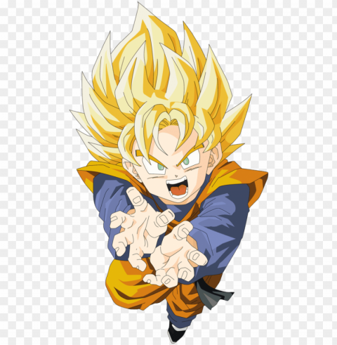 oten - goten super saiyan Clear Background Isolated PNG Object