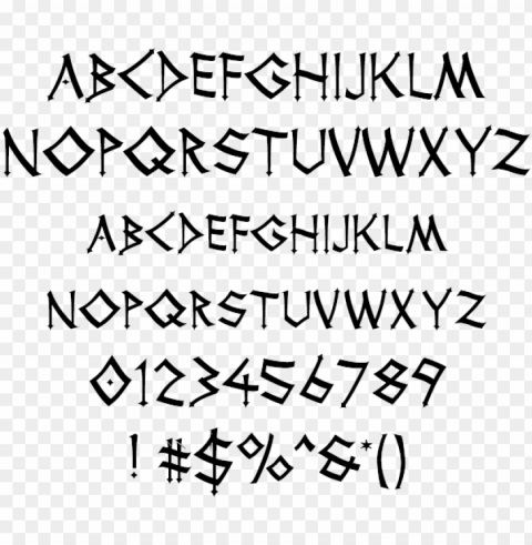 othic thor example - thor font Transparent PNG illustrations