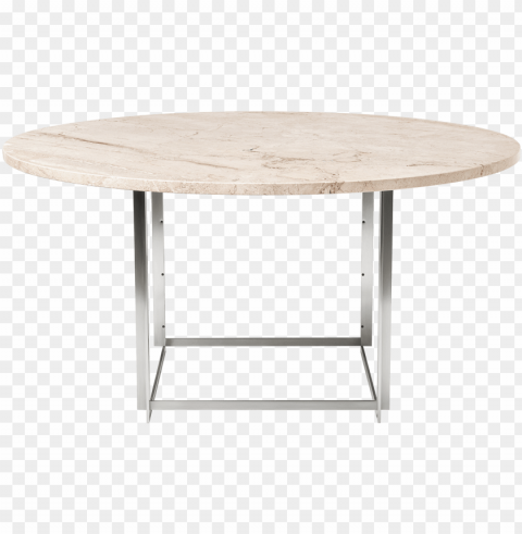 oul kjaerholm table with beige marble tabletop - coffee table PNG transparent images for social media