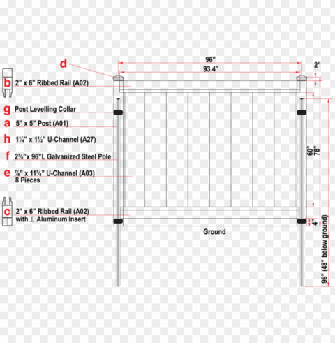 ounding the galvanized steel posts PNG file without watermark