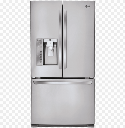 our french door refrigerators offer the latest advances - lg lfxs30726s french door refrigerator - stainless Isolated Design Element on Transparent PNG