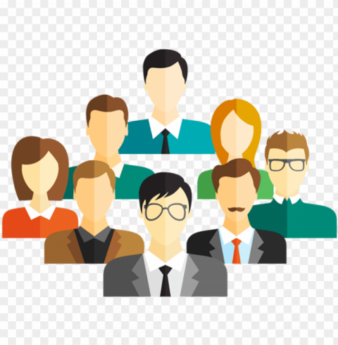 our team - people employees Isolated Character in Transparent PNG
