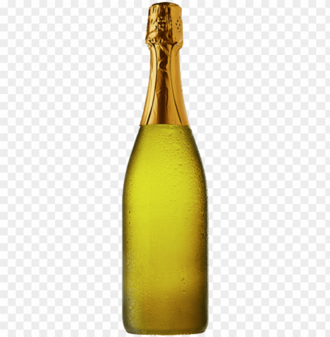 our wine range - champagne bottle no label Clean Background Isolated PNG Art