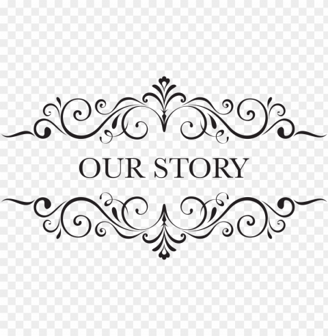 Ourstory - Love Story Text PNG Isolated