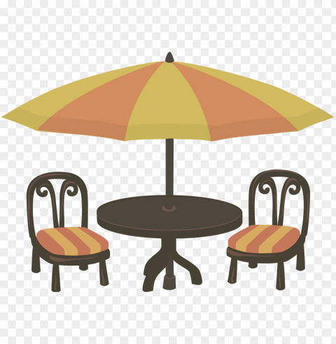 outdoor cafe seating icons - garden furniture clipart PNG images for banners