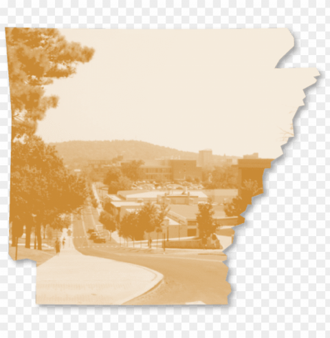 outline of the state of arkansas framing a photo of PNG Graphic Isolated with Transparency