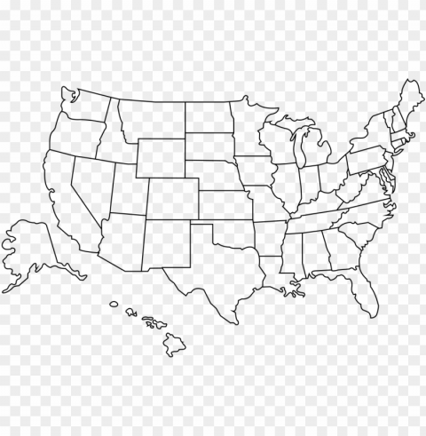 outline of the united states - blank us map high resolutio Free PNG images with transparent backgrounds