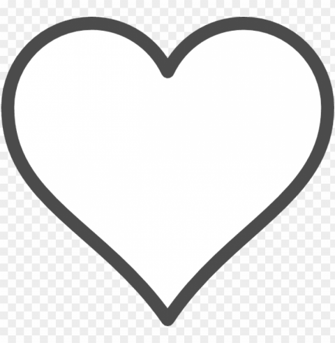 outline - white love heart vector PNG images with transparent canvas variety