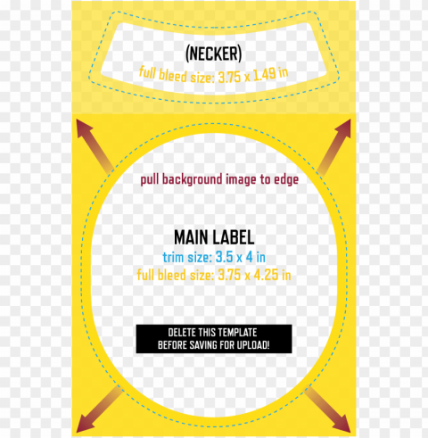 Oval Labels With Necker Template - Beer Label Size PNG Pictures With No Background