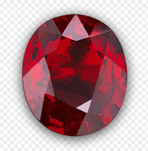 oval ruby stone Clear Background PNG Isolated Subject