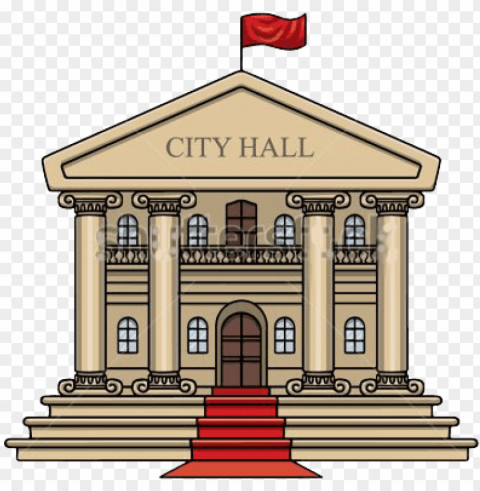 overnment action council - cartoon city hall buildi Clear image PNG