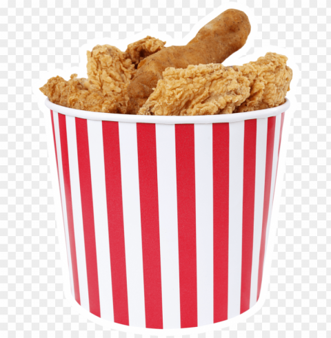 oversized popcornchicken bucket - food Isolated Element on Transparent PNG