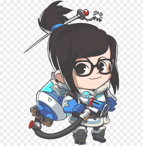 overwatch mei halloween skin svg black and white - overwatch mei cute spray ClearCut Background Isolated PNG Art