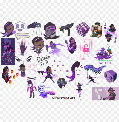 overwatch sombra dva and mercy PNG graphics with alpha transparency broad collection PNG transparent with Clear Background ID 7df558e4