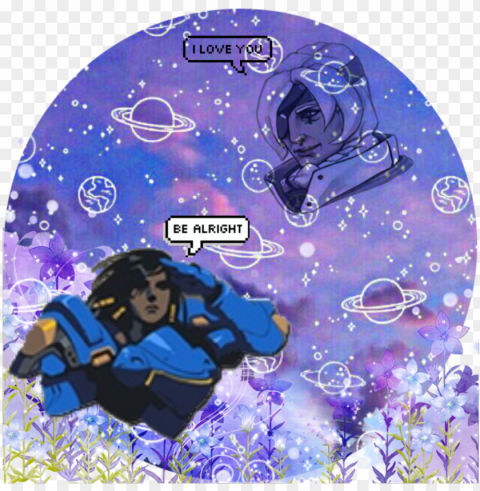 overwatch videogames gamer gamergirl overwatchpharah - wall clock Clean Background PNG Isolated Art
