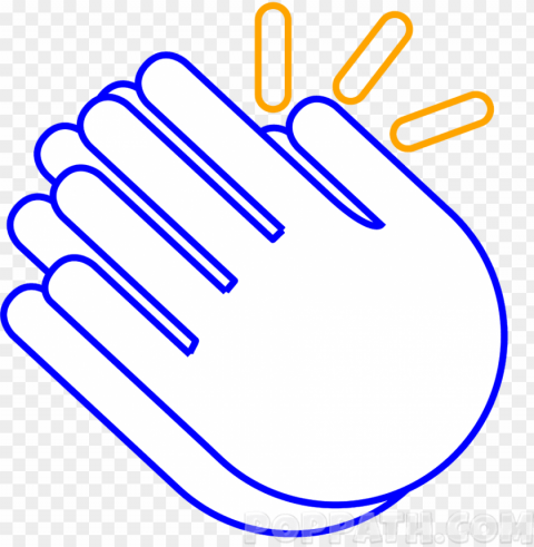 ow draw three stadium shapes around the thumb of second - hands clapping drawing easy Transparent PNG download PNG transparent with Clear Background ID 3eaef960