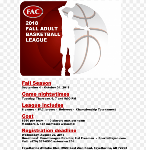 ow registering fall 2018 adult basketball league1 - graphic desi Transparent Background PNG Isolated Art