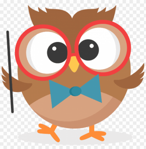owl clipart cute - owl clip art school Transparent Background PNG Isolated Character