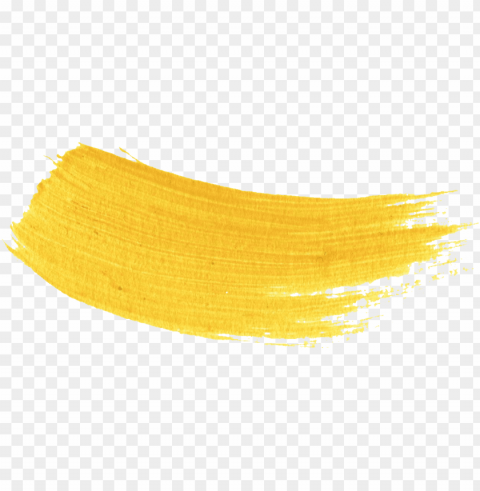 paint brush stroke yellow PNG without watermark free