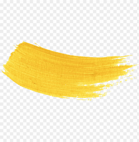 Paint Brush Stroke Yellow PNG Without Watermark Free