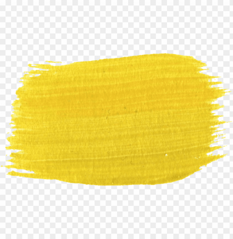 paint brush stroke yellow Transparent art PNG
