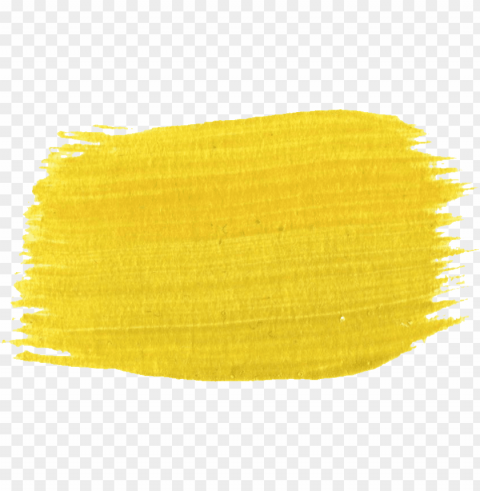 Paint Brush Stroke Yellow Transparent Art PNG