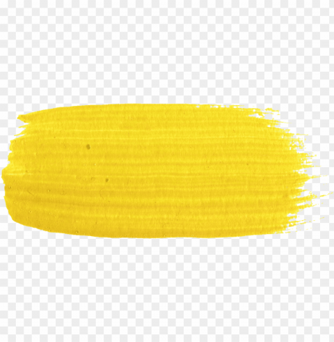 paint brush stroke yellow Transparent Background Isolated PNG Art