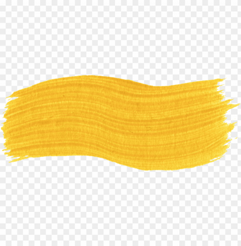 paint brush stroke yellow Transparent Background Isolated PNG Character