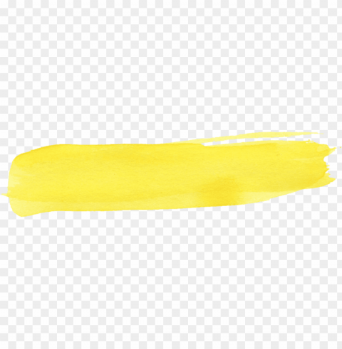 paint brush stroke yellow Transparent Background Isolated PNG Design
