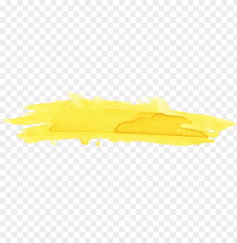 paint brush stroke yellow Isolated Character in Clear Background PNG