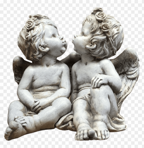 pair of cherub angels Transparent PNG Isolated Graphic Detail