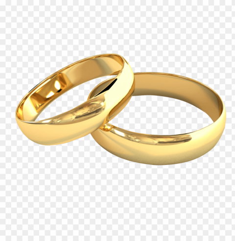 pair of wedding rings jewelry Isolated Graphic with Clear Background PNG
