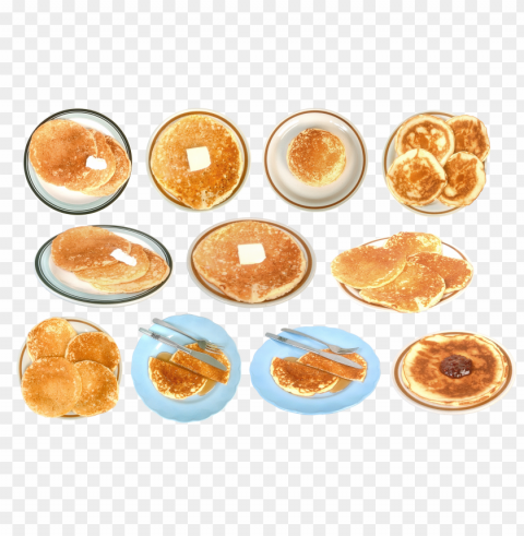 pancake food Transparent background PNG images complete pack