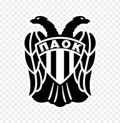 paok fc vector logo Transparent Background PNG Isolated Pattern