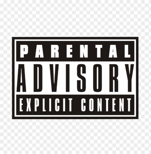 Parental Advisory White Isolated Design Element On PNG