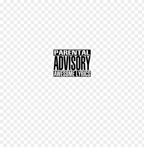 parental advisory white Isolated Design on Clear Transparent PNG