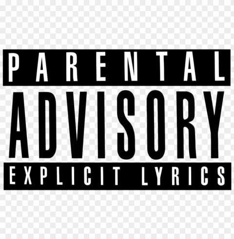 parental advisory white Isolated Element in Clear Transparent PNG