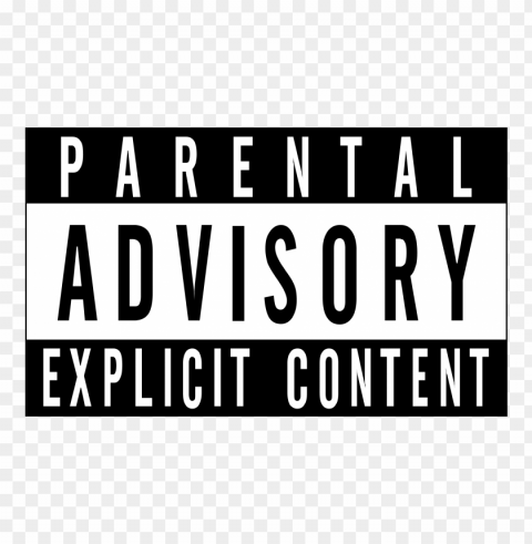 parental advisory white Isolated Element in HighQuality PNG