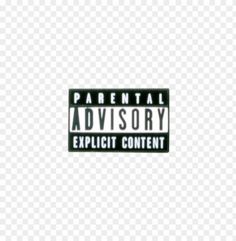 parental advisory white Isolated Element on HighQuality Transparent PNG