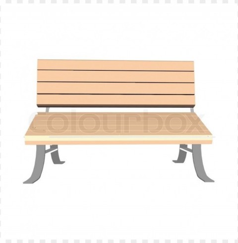 park bench cartoon Isolated Artwork in Transparent PNG Format