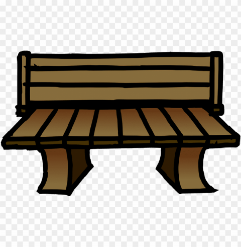 park bench cartoon Isolated Artwork on Transparent Background